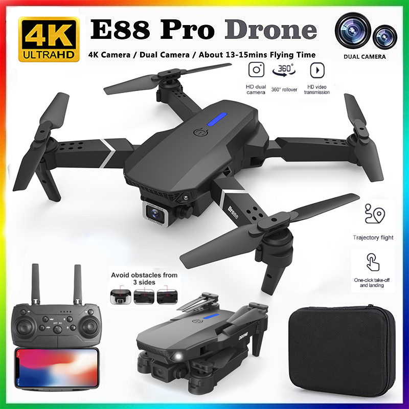 Drone Rc Land - طائرة بدون طيار E88 احترافية جديدة
