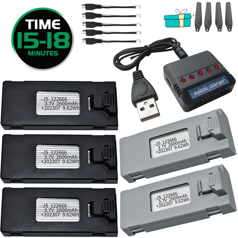 Drone Rc S1S - 3.7V 2600mAh RC بطارية توصيل خارجي