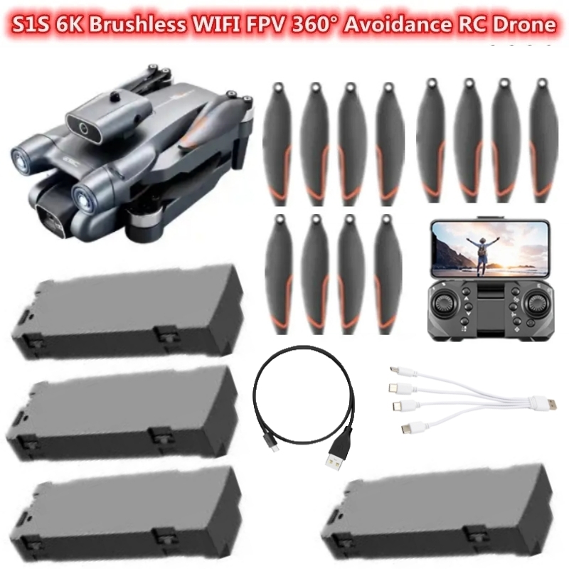 Drone Rc S1S - S1S 6K بدون فرشاة مع واي