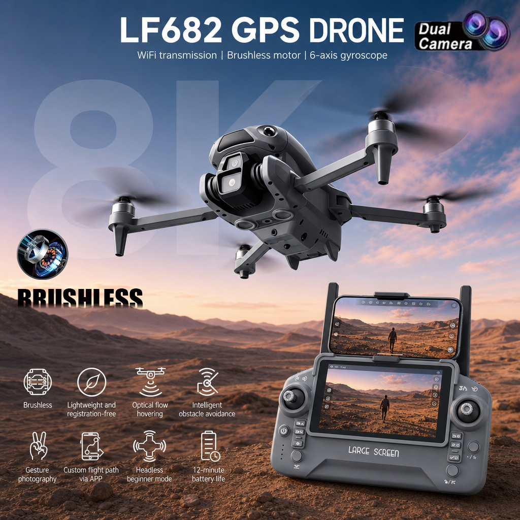 Drone Rc Land - طائرة بدون طيار LF682 جديدة بكاميرا