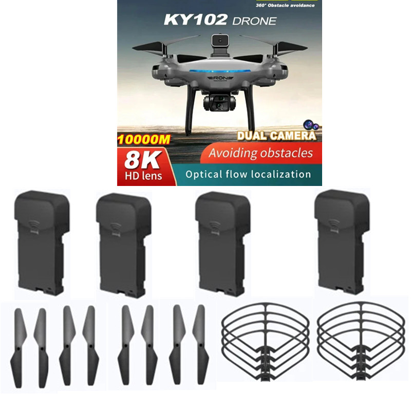 بطارية ومروحة طائرة بدون طيار  - مراجعة Drone Ky102 Rc وسعره