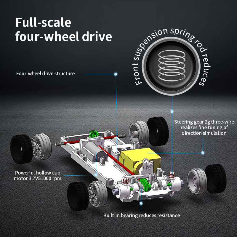 ترقية الدوران 1/43 RC الانجراف - مراجعة Rc Drift Car Kit وسعره