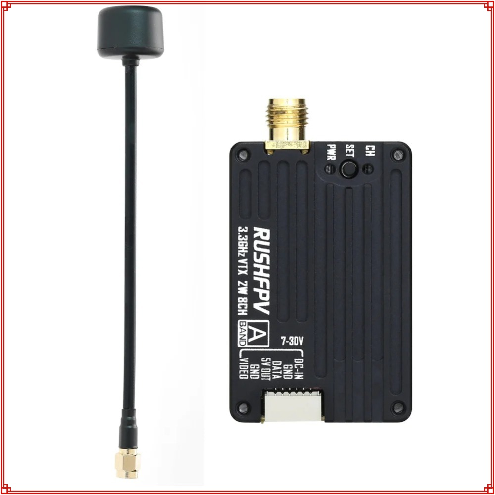 جهاز إرسال RUSHFPV 3.3G 2W VTX - مراجعة Receiver Rc Drone وسعره