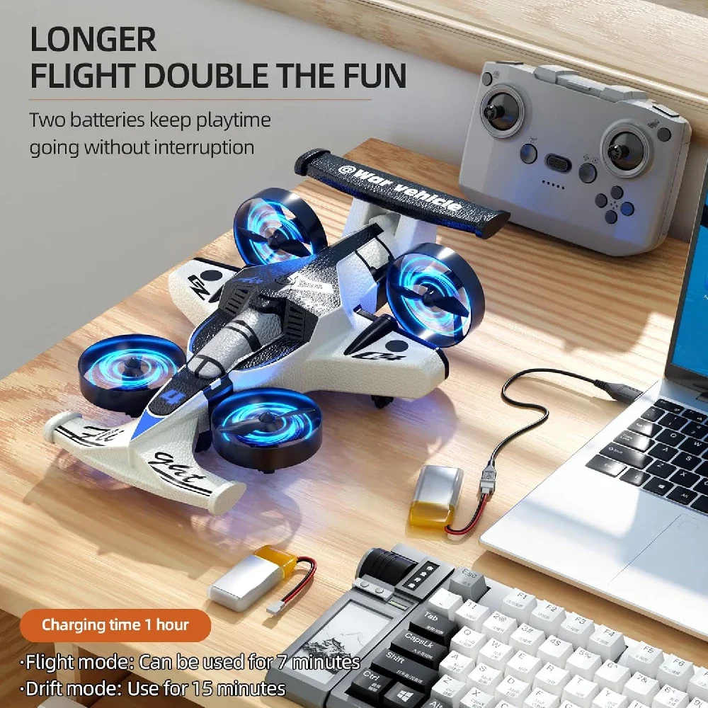 سيارة طائرة بدون طيار 2 في 1 ل - مراجعة Drone Rc Land وسعره